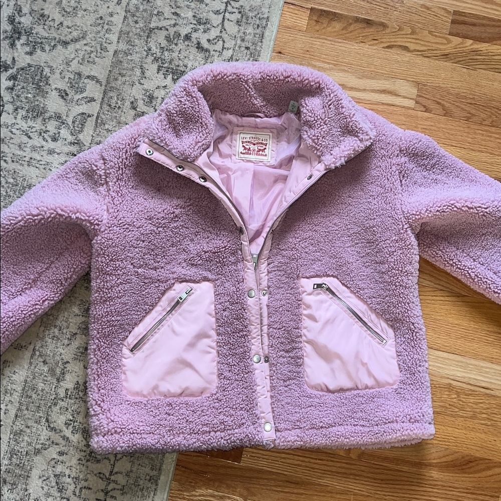 Levi's Light Pink Fleece Puffer Jacket